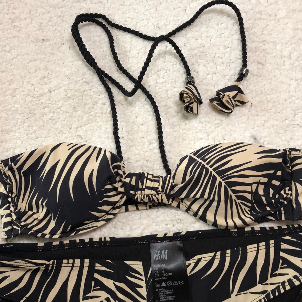 H&M Black and Tan swim suit! - Picture 2 of 5